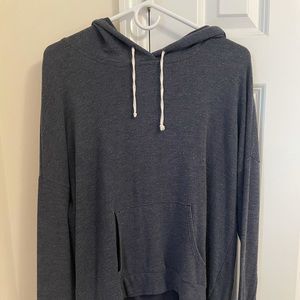 Navy drop shoulder hoodie